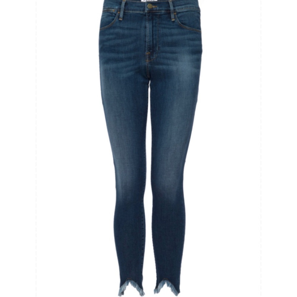 Frame High Skinny Triangle Raw Hem Sulham Blue Jeans Pants Women’s Size 29